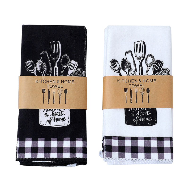 Funny Kitchen Dish Towel Set Absorbent Quick Dry Cloth Dish Tea Towels Reusable Bar Hand Dishcloths Decor for Home Supplies
