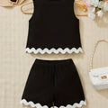 Ins Girls' Summer Outfit Set Young Vacation Style Solid - View 2 | SAMAG