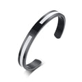 Men Bangle, Enemal Viking Logo Cuff Bracelet For Gentleman, Stainless Steel Minimalist - Visuel 18 | SAMAG