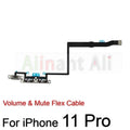 AiinAnt Power / Volume Buttons Mute Wireless Charging FlashLight Power Flex Cable For iPhone 11 Pro Max Repair Phone Parts