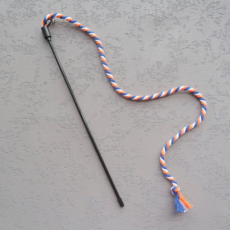 3PCS Cotton Rope Cat Wand Toys Cat Stick Toys Interactive Cat Toy Kitten Playing Teaser Wand Toy Cat Supplies Accessories