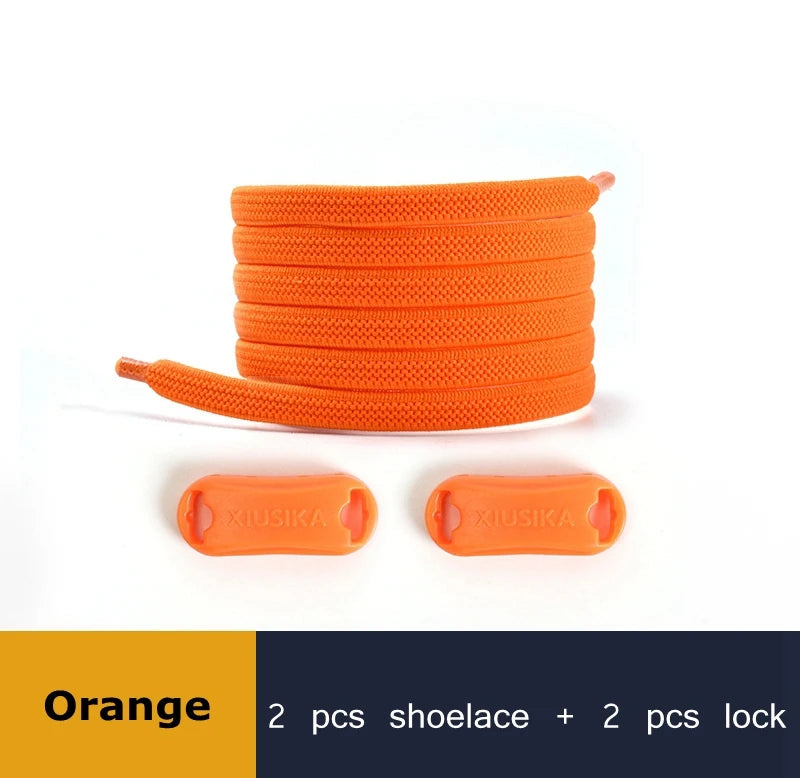 Elastic Shoe Laces Buckle Lock No Tie Shoelaces Sneakers Flat Woven Shoelace without Ties Kids Adult Rubber Bands for Shoes
