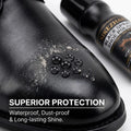 100ml Black Shoe Polish Spray with Sponge Applicator - Professional Leather Care, Quick Shine Wax Liquid Polish for Boots