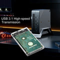 Type-C 3.1 SSD Case Enclosure Box 2.5 HDD SATA To USB 3.0 With 5Gbps Adapter External Housing Hard Drive Box Transparent/Black