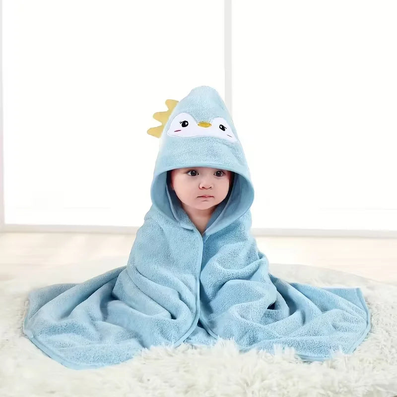 Children's Coral Fleece Bath Towel, Multi-Purpose Large Bath Towel, Newborn Baby Wrap, Beach Towel, Baby Hooded Bath Towel, Bath Towel for Older Children, Swimming, Soft Quick-Drying Towel, Suitable for Both Boys and Girls