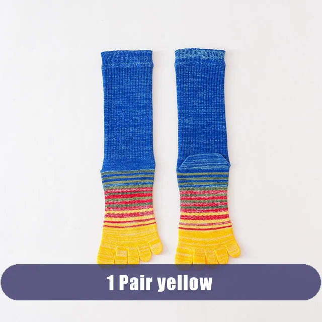 Pairs Man Toe Socks Long Plus Large Size Cotton Colorful | SAMAG
