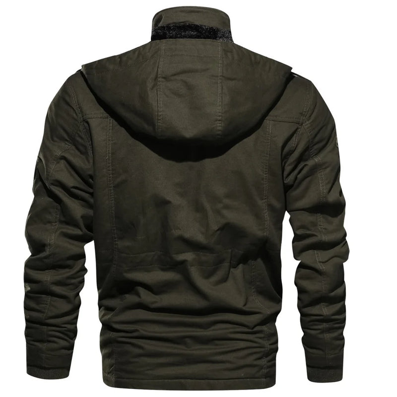 Men Winter Down Jackets Thicker Warm  Casual Fleece Jackets High Quality Male Multi-pocket Cargo Jackets And Coats EU Size 3XL