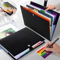 A4 Multi-layer 7-grid Folder,Color Classification File Bag,Student Paper Storage,Office Data Compilation Book,Thickened PP
