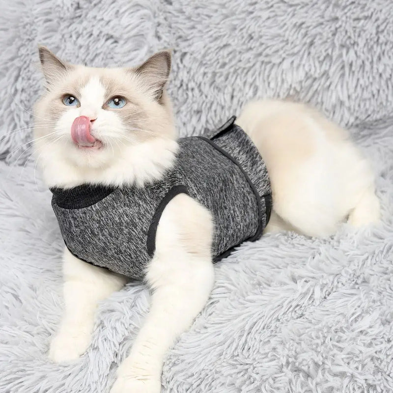 Adjustable Cat Calming Vest Soft Elastic Anti Anxiety Pet Coat Cat Recovery Clothes Breathable Cat Anxiety Jacket Rainy Day
