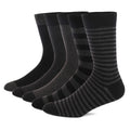 5 Pairs Men's Dress Socks stripe Plus Size， Combed Cotton | SAMAG