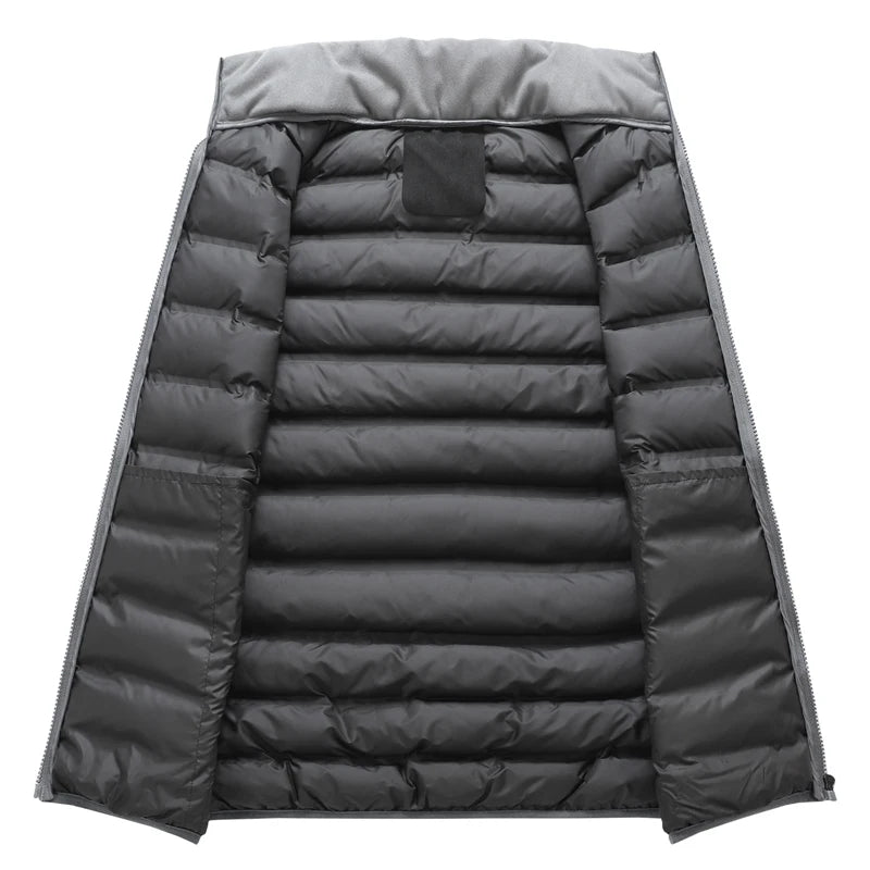 Men Autumn Casual Sleeveless Vests Jacket Mens Winter Warm Thicken Waistcoat  Men Fashion Waterproof Outwear Vest Jackets Male