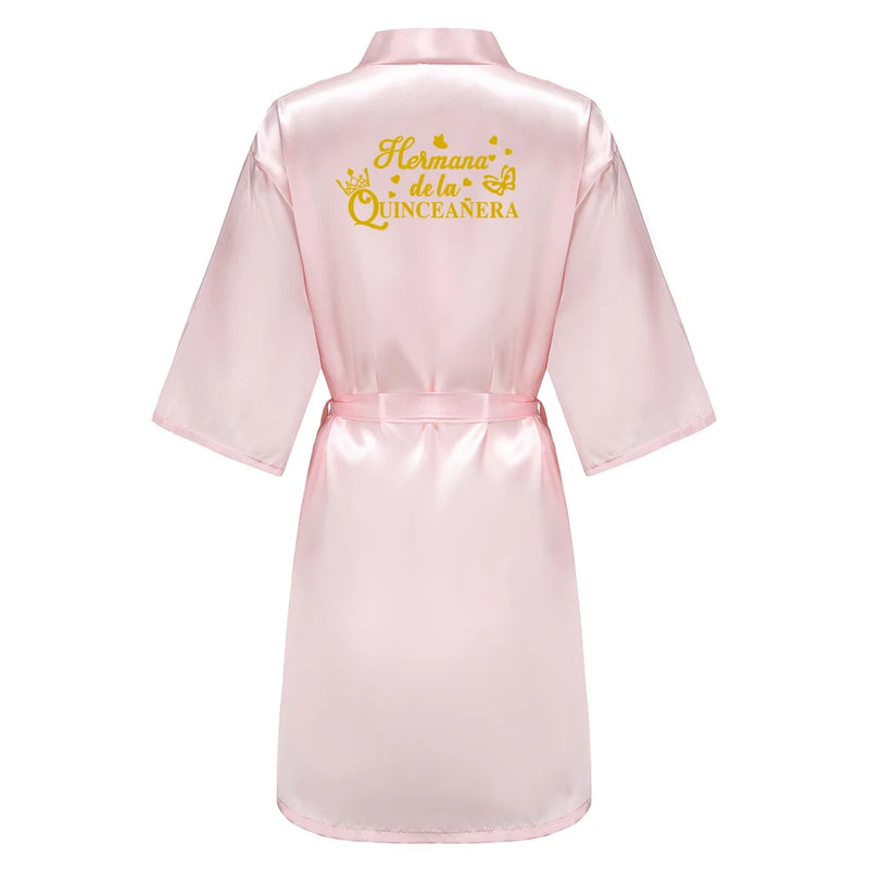 Mis Quince Años Quinceañera Robe Birthday Party Bathrobe | SAMAG