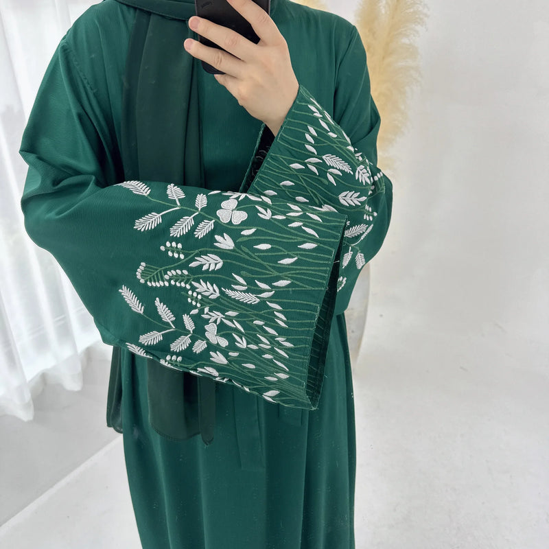 Turkey Emboridery Abaya for Women Dress Morocco Dubai Islam Vestidos Eid Muslim Arab Long Robe Ramadan Kaftan Abayas Jalabiya