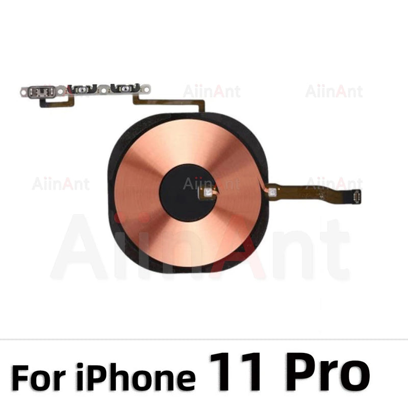 AiinAnt Power Volume Flash Light NFC Wireless Charging Flex Cable For iPhone 11 X Xs Pro Max XR Phone Sapre Parts