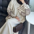 Women's Traditional Muslim Abaya Maxi Dress Boho Vintage | SAMAG