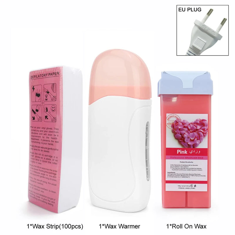 2026 Depilatory Wax Cream Hair Removal Roller Wax Heater Waxing Hot Cartridge Warmer Equipment Tool Waxing Kit Unisex Roll on