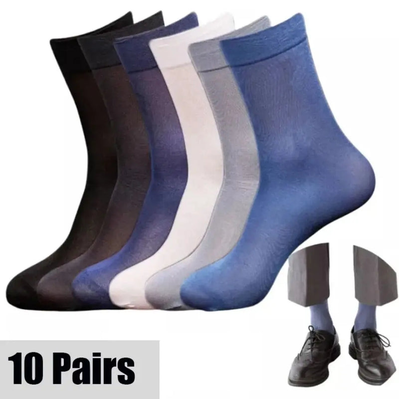 10pairs New Fashion Breathable Men Ice Silk Socks Soft | SAMAG