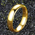 With 18K Stamp Never Fading 4mm Minimalist Fine 18K Gold Filled Rings Wedding Band Gift Jewelry for Women Men Couple Rings