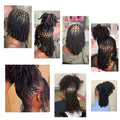 Sleek Afro Kinky Bulk Synthetic Hair Black for Braiding Twist Dreadlock African Braids Hair 36 Inch Long-lasting Color
