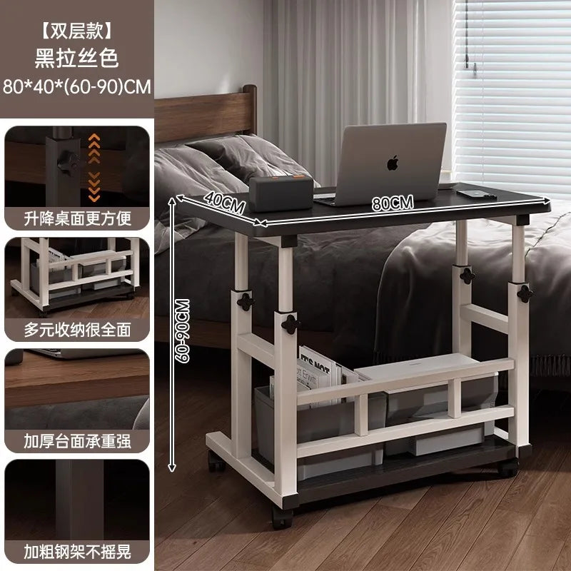 Factory Direct 2026 Bedside table Movable lifting tabl e Bedroom bedside writing ta ble Student home desk Laptop computer tab le