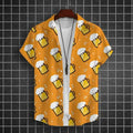 Hawaiian Shirt For Men 3d Beer Printed Short Sleeve Party | SAMAG