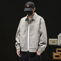 Men's Tie Dye Faux Leather Jacket Lapel Collar Loose Fit Casual Autumn Motorcycle Coat Black