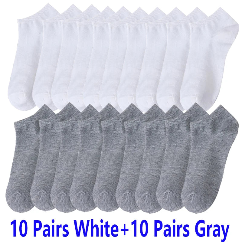 10/20/30 Pairs Unisex Comfort-Fit Ankle Socks Men Women | SAMAG