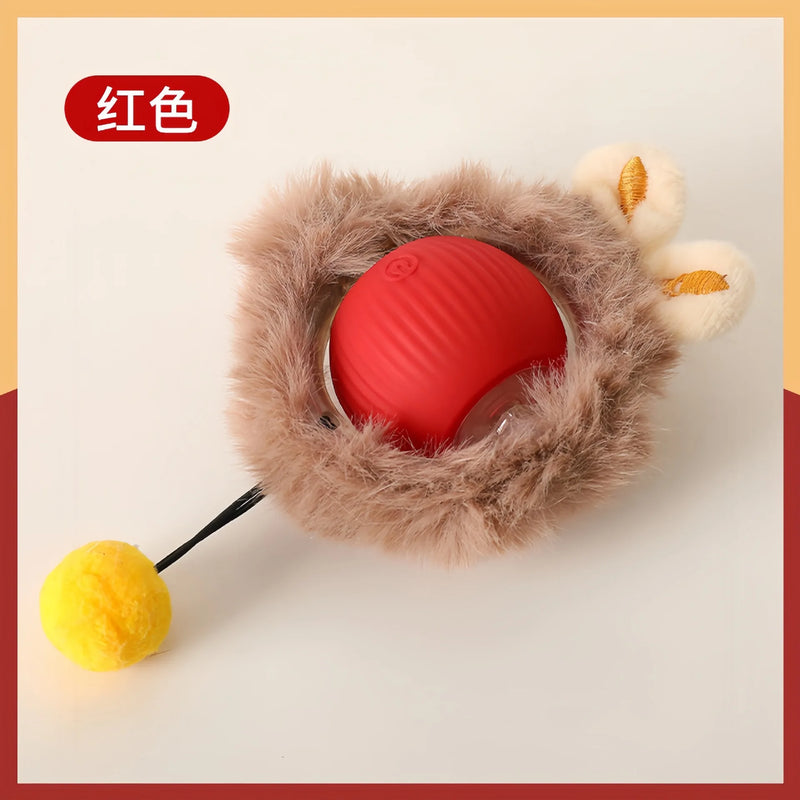 Smart Rolling Ball Cat Toy Interactive Self Play Bite Resistant Pet Toys for Cats Entertainment Boredom Relief Pet Supplies Cat