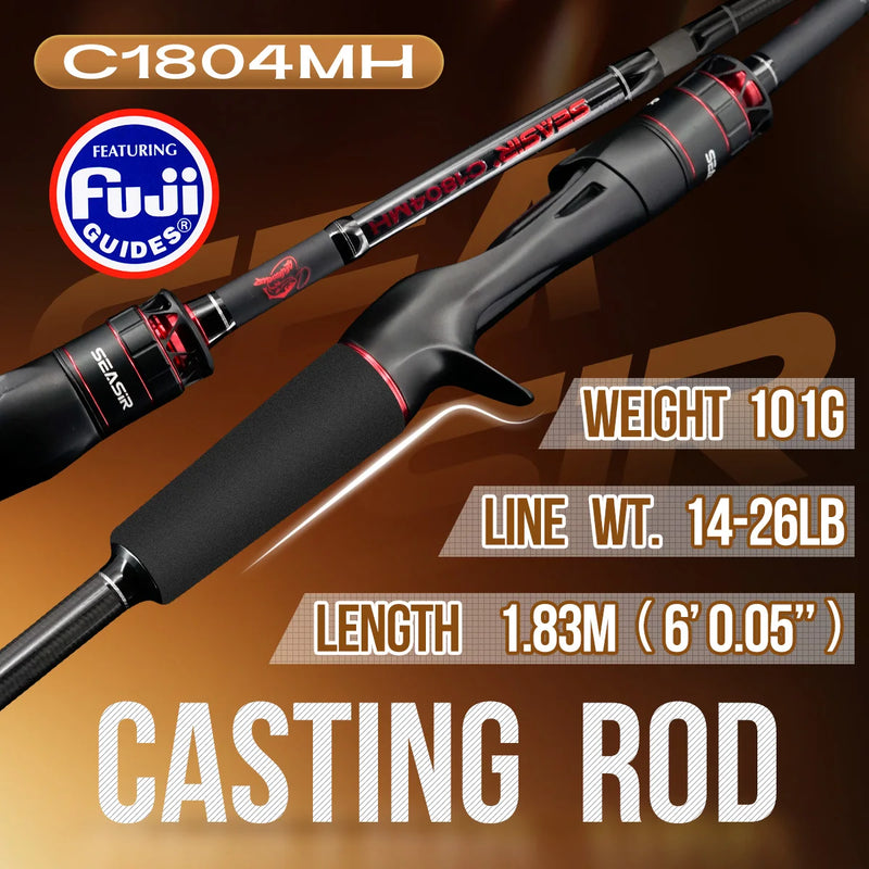 Seasir Salminus XF M/MH Spining&Casting Fishing Rod FUJI | SAMAG