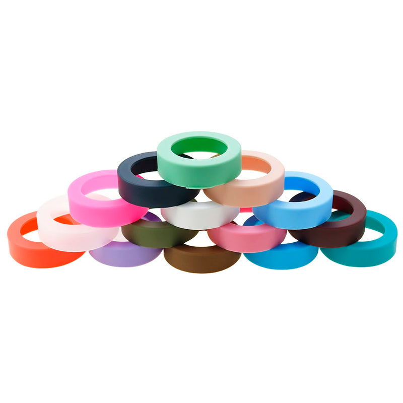 1Pc 6.5CM 28 Solid Color 13.5G Silicone Cup Bottom Cover Water Protective Support Anti Scald Round Odorless Fall Thermostability