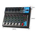 Audio Mixer USB Audio Interface 48V Power Bluetooth MP3 for Party DJ