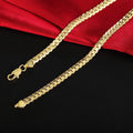 18-24Inch 45-60cm 18K Gold 5mm Full Sideways Chain Necklace For Women Man Fashion Wedding Party Charm Jewelry