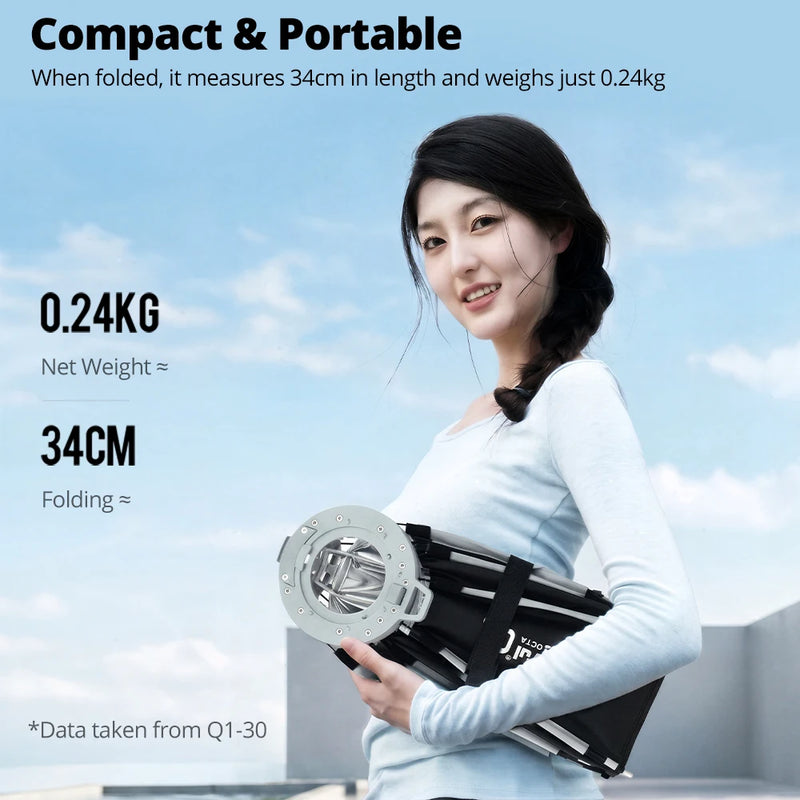 AMBITFUL Q1 30cm 45cm Octagon Softbox 20*50cm Strip Softbox Quick-Setup Design With Grid Mini Bowens or GODOX Mount For Studio