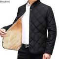 Men's Winter New Thickened Down Cotton Clothes, Solid Color Casual Stand Collar Single Breasted Fleecing Cotton-padded Clothes
