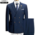 DAROuomo 2026 Men's Slim Fit Formal Business Suit 2Pcs Set - DR8211 (Jacket + Pants) for Work Wear