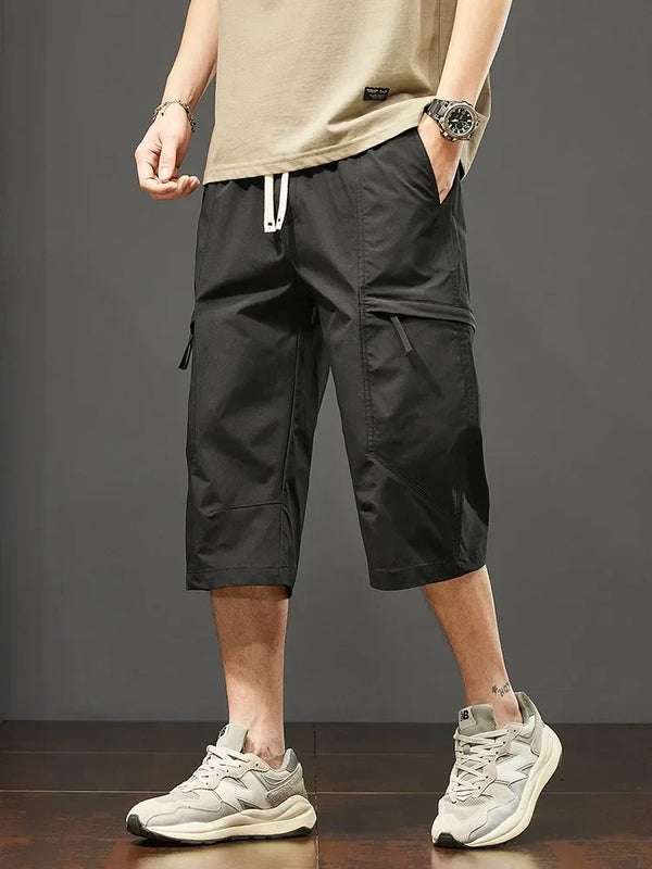 Cargo Shorts Men Working Cropped Pants Summer New Thin Casual Loose Sports Shorts Bermudas Fashion Casual Man Shorts