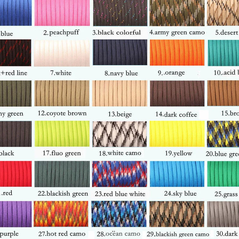CAMPINGSKY Paracord 4mm 100ft 550 Paracord Parachute Cord Lanyard Rope for Hiking Camping