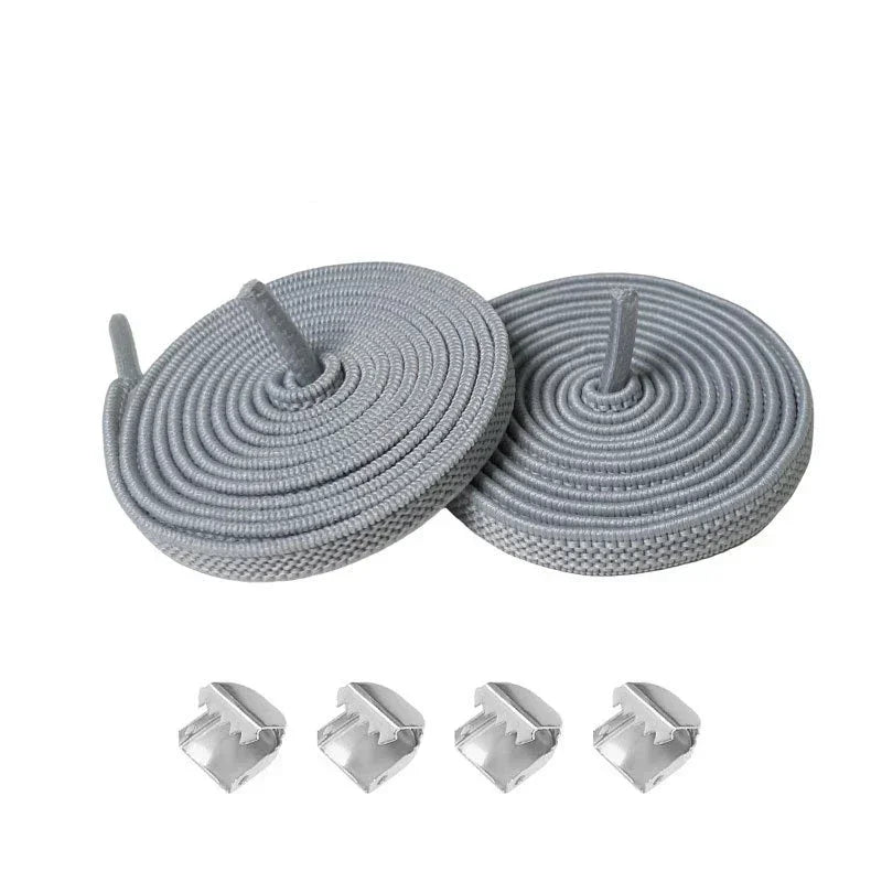 No Tie Shoe Laces Elastic Laces Sneakers 8MM Widened Flat Elastic Shoelaces Adult Quick Shoe Lace Rubber Bands for Shoes