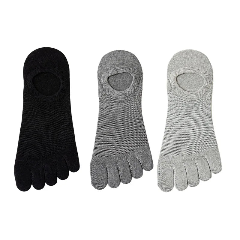 3 Pairs/lot Men's Socks Breathable Sweat Novelty Toe | SAMAG
