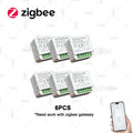 Zigbee 3.0 Mini Smart Switch 16A 2 Way Control Relay Breaker Home Automation DIY Module Light Switches Need Gateway Support Z2M