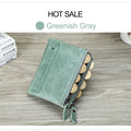 CONTACT'S Fashion Genuine Leather Women Wallet Bifold Card Holder Coin Purse Small Women's Purse Money Clip Men Pocket Wallets