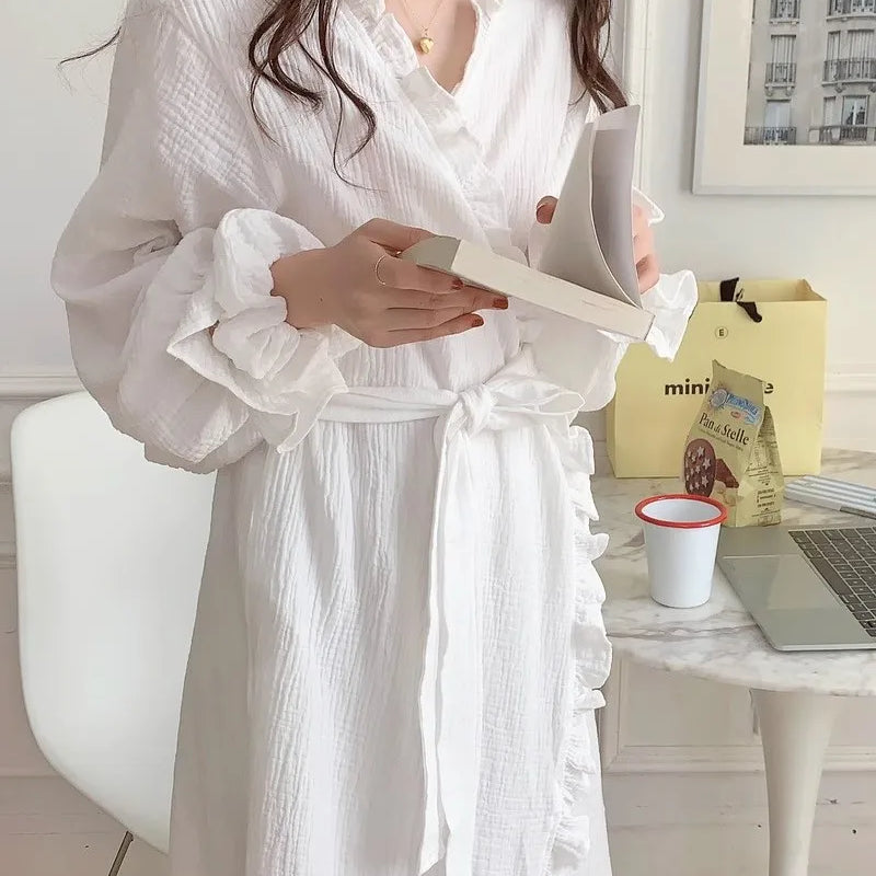 Simple Long-Sleeved Robe Female Spring and Autumn | SAMAG