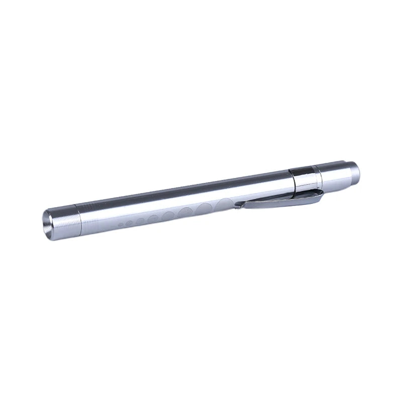 White Light Reusable LED Medical Penlight Flashlight With Pupil Gauge Pocket Clip Pen Light Torch Lamp For Nurses Doctors Readin