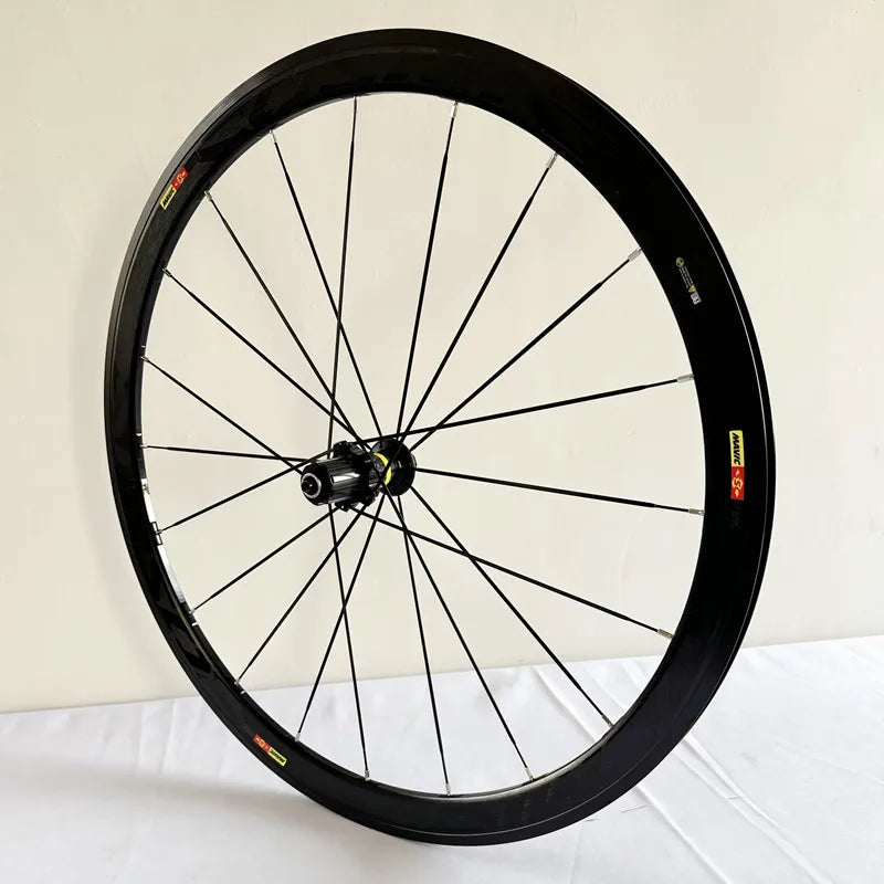 New 700C 30/40/50mm Road bike alloy Bicycle wheelset clincher rims Thru Axle V Disc brake 120 noise 36T Planetary ratchet hubs