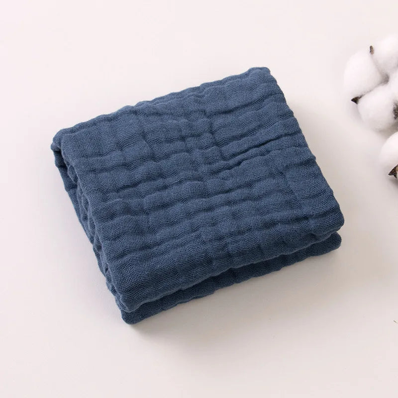 Soft Gauze Baby Towel 30x50cm Absorbent Pure Color Washcloth for Newborn Infant Face and Drool