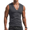 Men's vest V-neck vest solid color casual breathable slim sleeveless T-shirt men's wholesale
