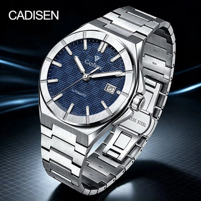 CADISEN New Watch Business Automatic Mechanical Japan 8215 Movement Luminous Clock AR Sapphire 10ATM Waterproof | SAMAG