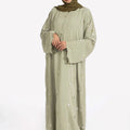 Stylish Muslim Islamic Abaya for Women Light Green Floral | SAMAG