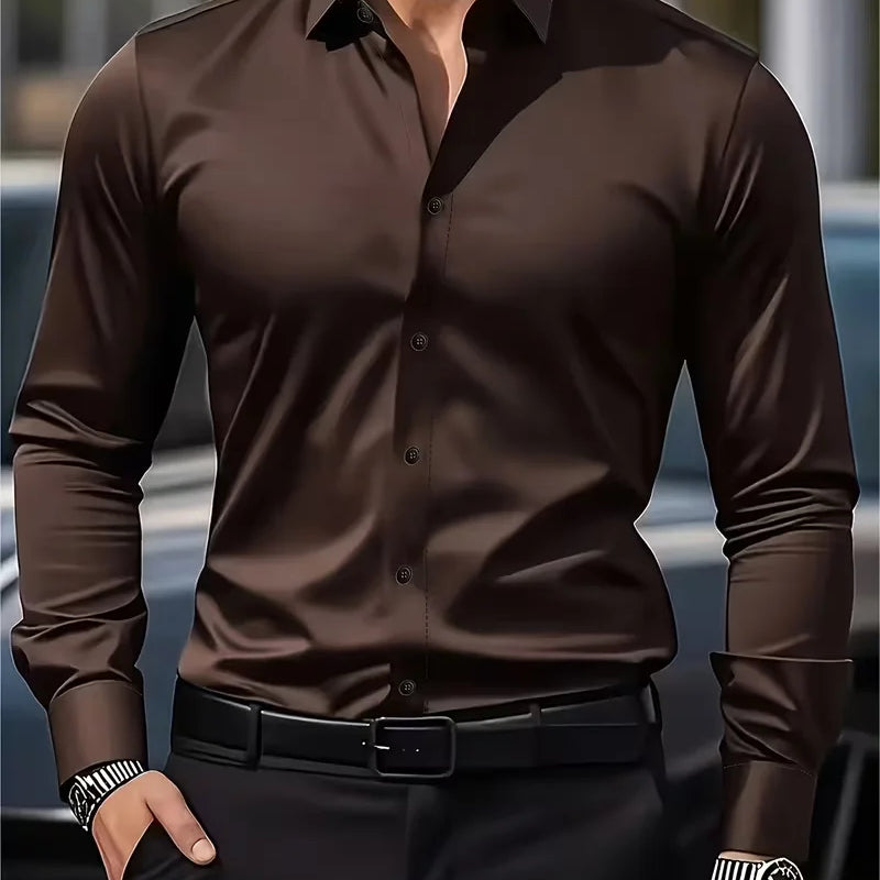 Summer New Men's Long-Sleeve Shirt Business Formal Wear | SAMAG