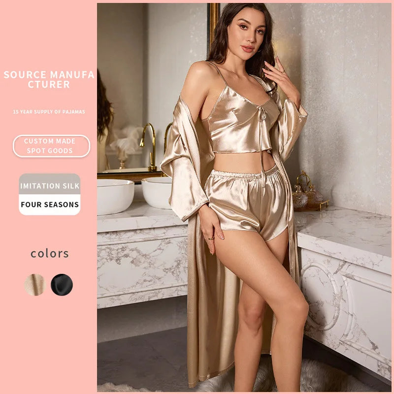 Sexy Women Pajamas Ladies Nightgowns Satin Robes | SAMAG
